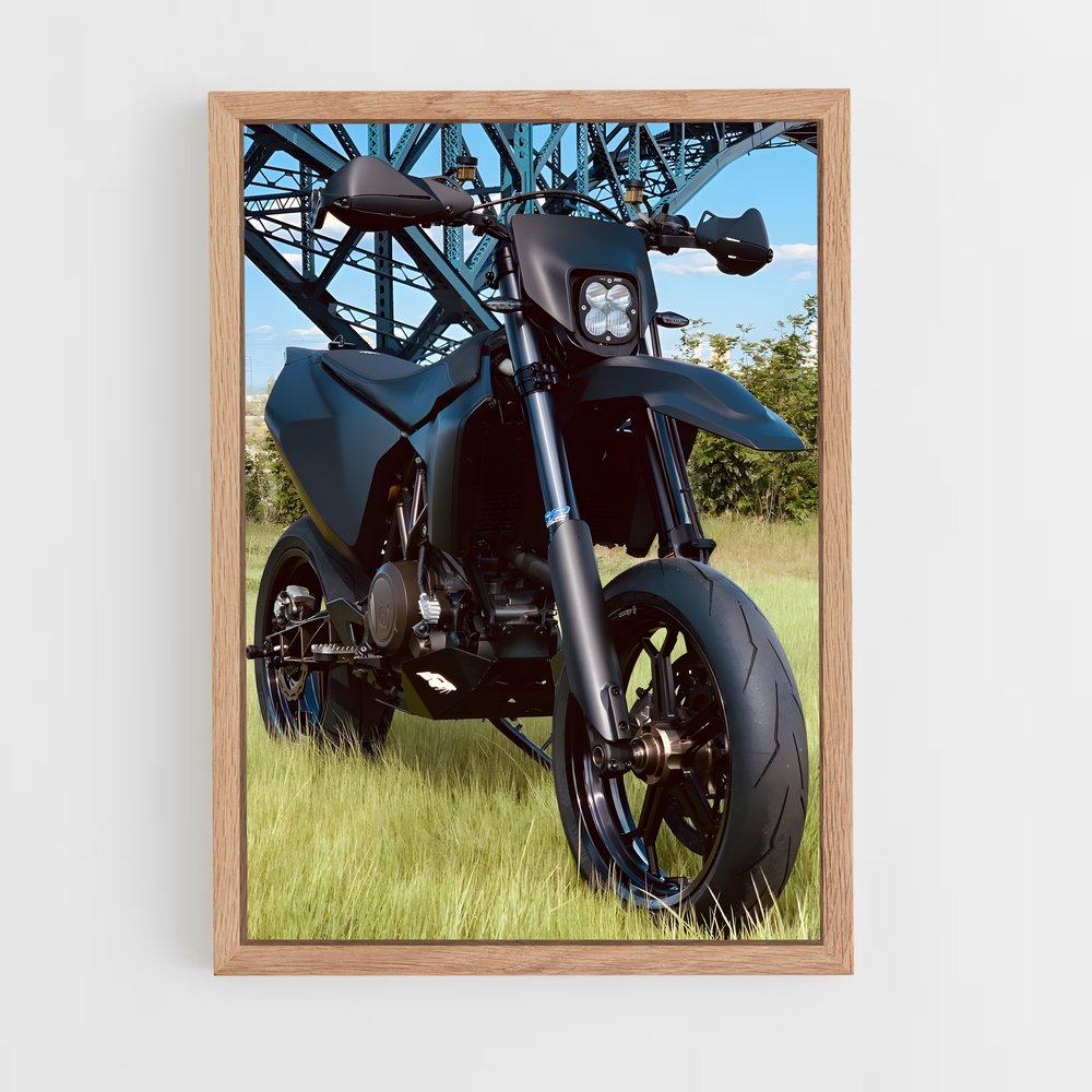 Poster Moto sous le Pont – affiche Husqvarna (vue 4)